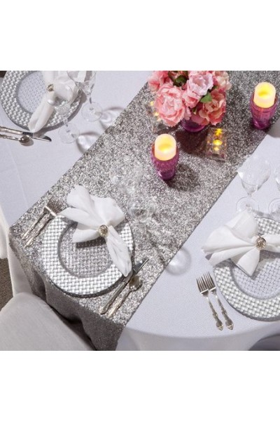 Ранер паєтка срібло