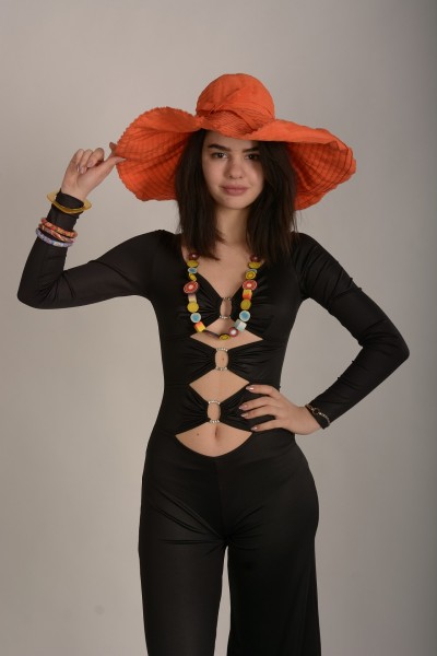 Шляпа-колесо помаранчева