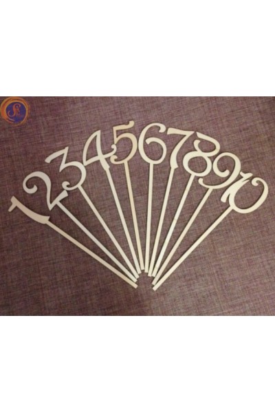 Номерки на стіл на ніжці