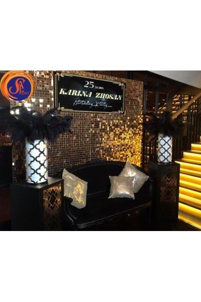 Задник паєтки золото