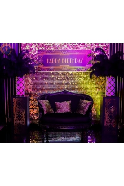 Задник паєтки золото