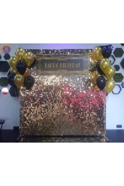 Задник паєтки золото