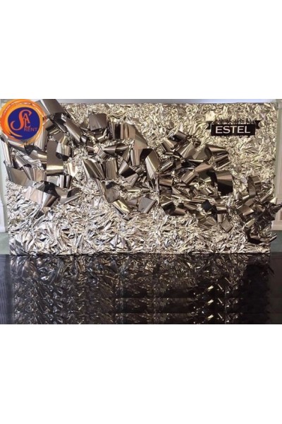 Задник із візерунком срібло