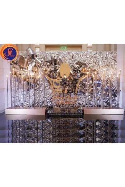 Задник із візерунком срібло