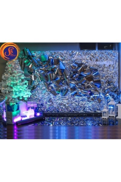 Задник із візерунком срібло