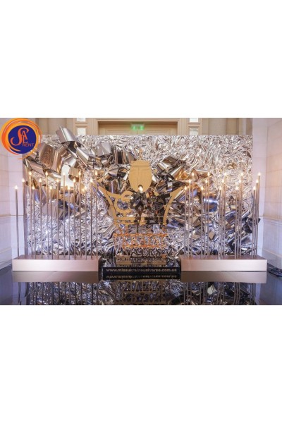 Задник із візерунком срібло