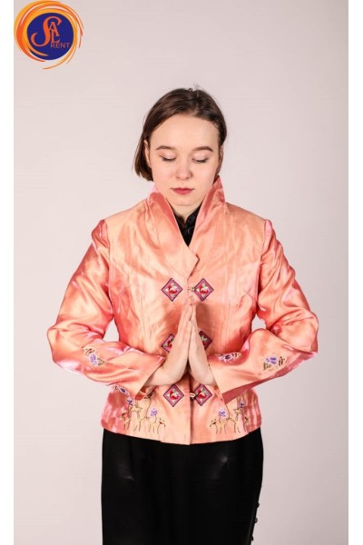 Піджак в китайскому стилі Корал