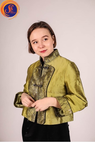 Піджак в китайскому стилі Олива