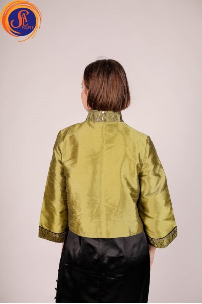 Піджак в китайскому стилі Олива