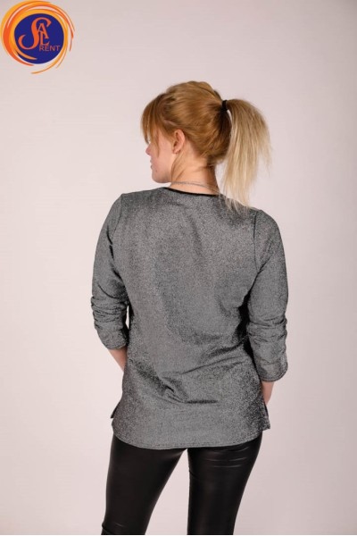 Блуза серебряная