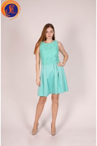 Сукня коктейльна, бірюза