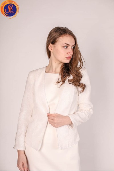 Пиджак белый пайетки