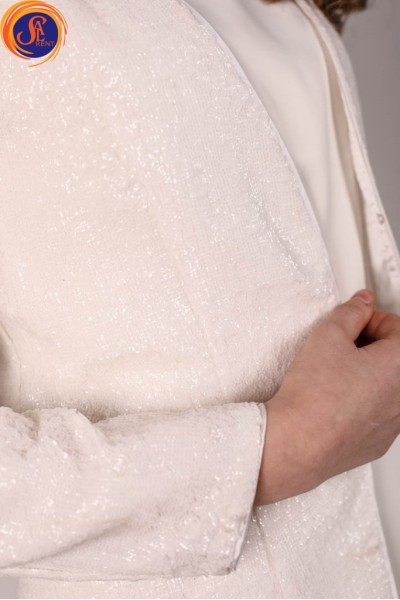 Пиджак белый пайетки