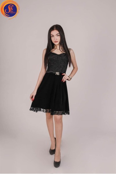 Сукня чорна міні