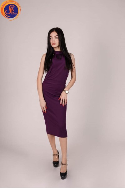 Сукня-футляр лілова