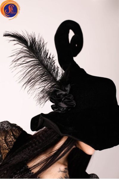 Шляпа ведьмы с пером
