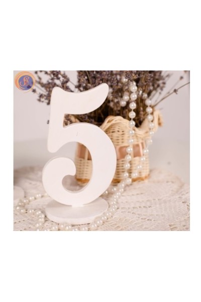 Номерки на стіл білі