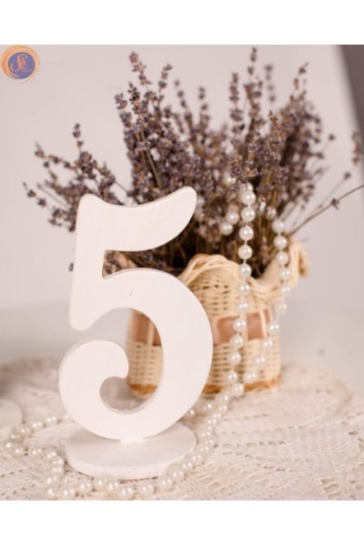 Номерки на стіл білі