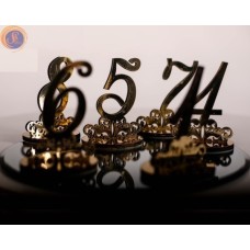 Номерки на стіл золоті