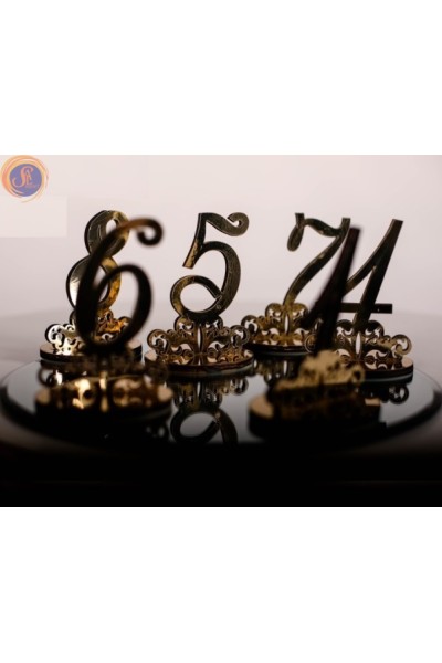 Номерки на стіл золоті