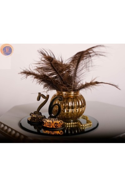 Номерки на стіл золоті