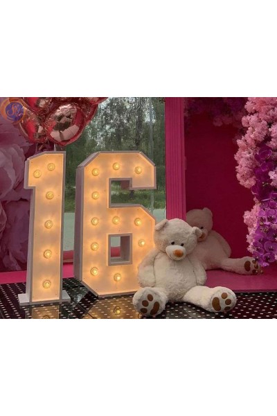 Цифри з лампочками