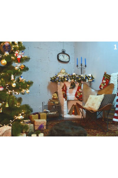 Новорічні фотозони з каміном