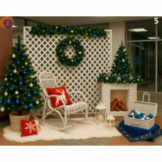 Новорічні фотозони з каміном