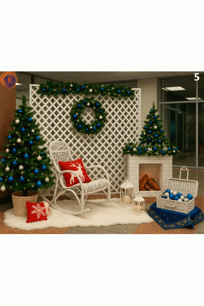 Новорічні фотозони з каміном