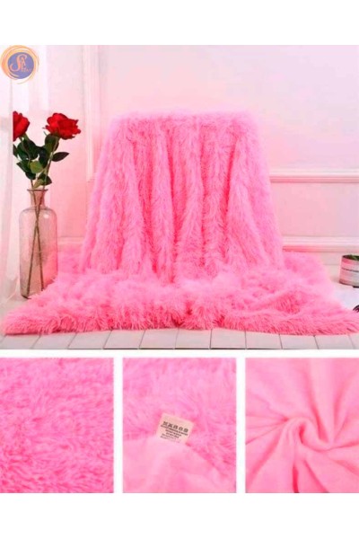 Плед рожевий трава