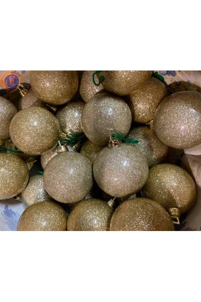 Новорічні золоті іграшки