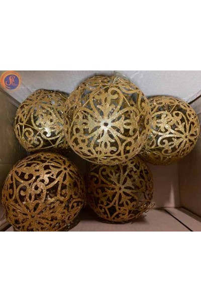 Новорічні золоті іграшки