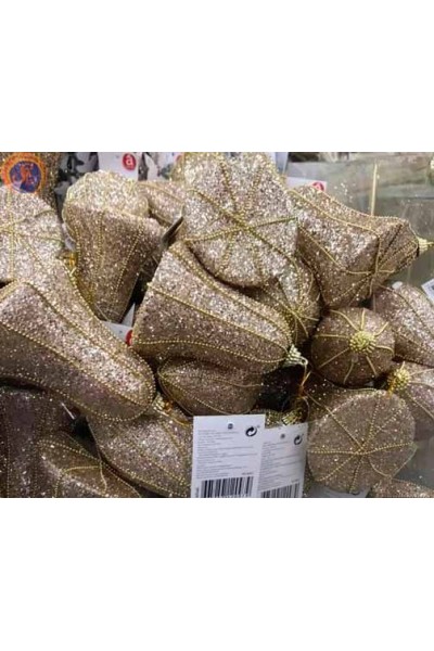 Новорічні золоті іграшки