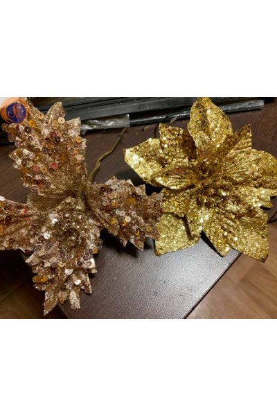 Новорічні золоті іграшки