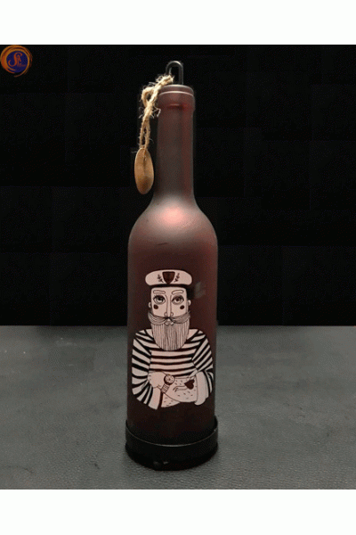 Пляшка-свічник «Морячок»