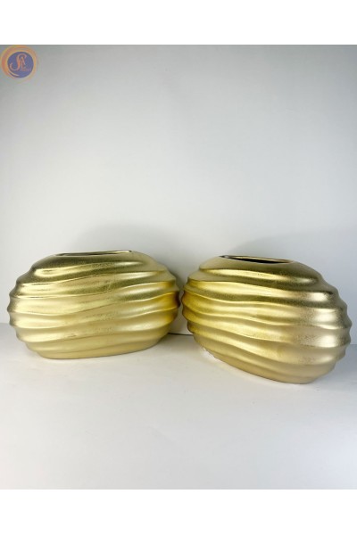 Ваза голд хвиляста