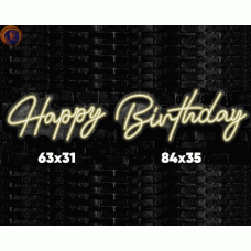 Неоновий напис «Happy birthday»