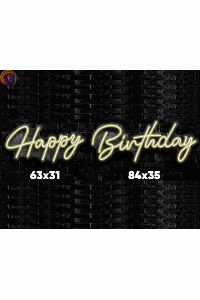 Неоновий напис «Happy birthday»