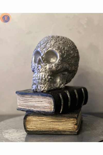 Череп на книгах