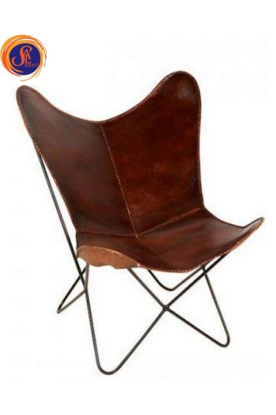 Шкіряне крісло-метелик