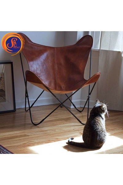 Шкіряне крісло-метелик