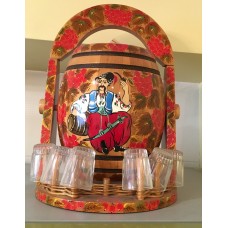 Бочка розписна з рюмками