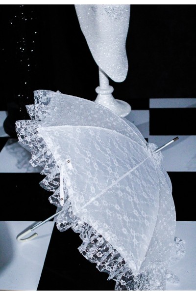 Парасоля біла ажурна