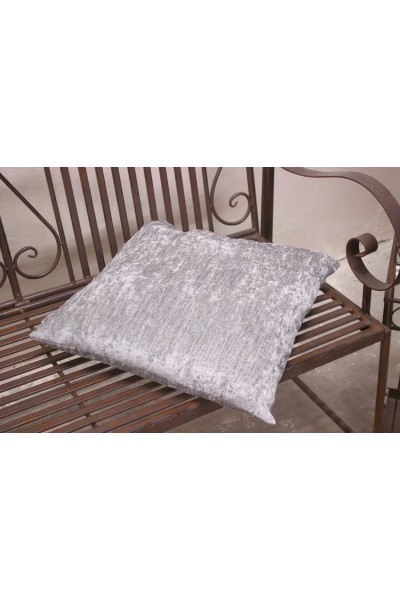 Подушка сіра велюрова