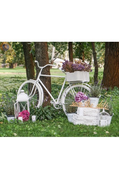 Ретро велосипед білий