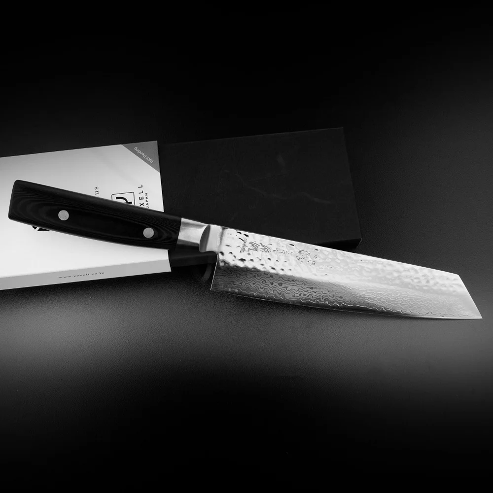 Ніж Кірітсуке 200 мм дамаська сталь, серія ZEN Yaxell 35534 - Фото 6 Ніж Кірітсуке 200 мм дамаська сталь, серія ZEN Yaxell 35534