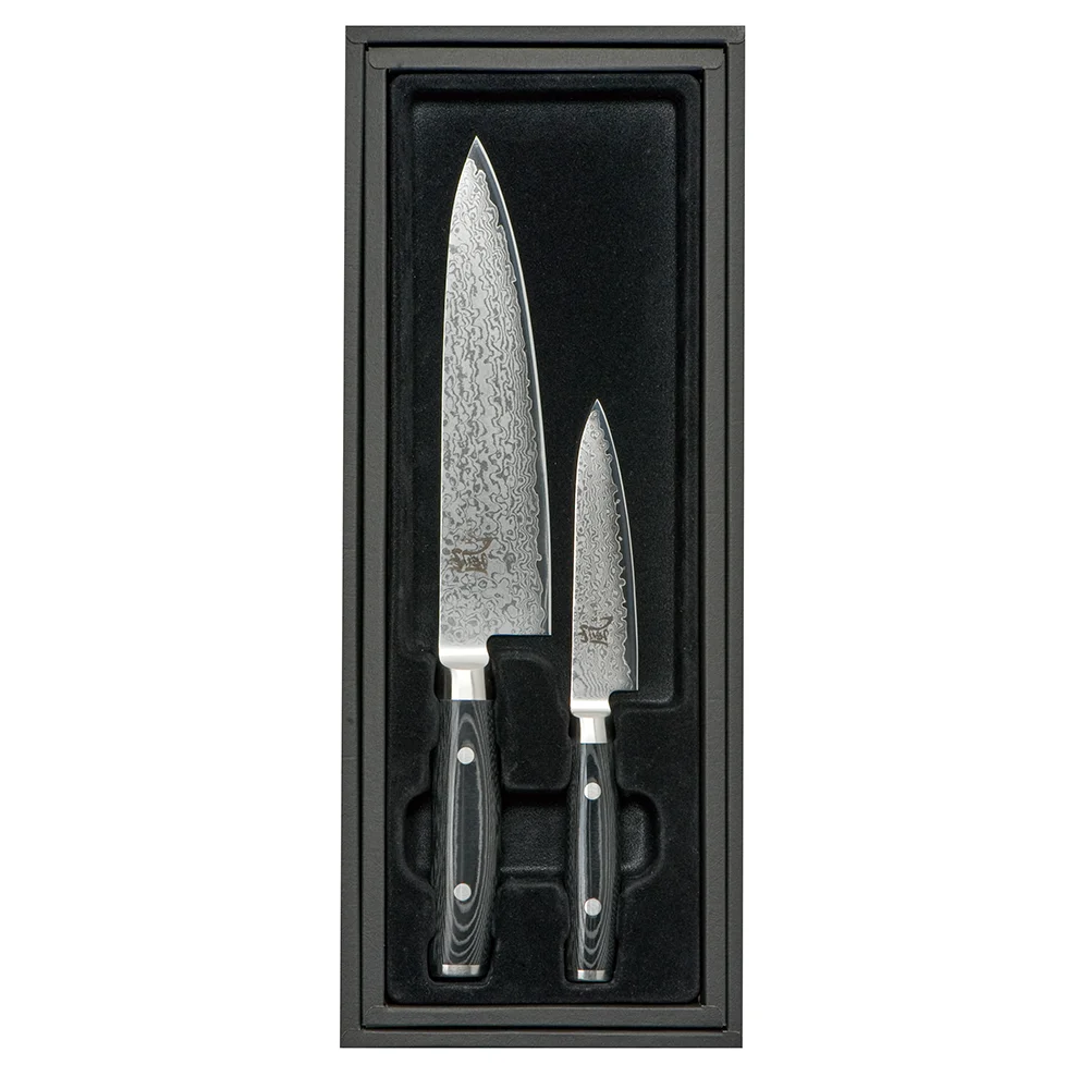 Набір ножів з 2-х предметів, дамаська сталь, серія RAN Yaxell 36000-902 - Фото 1 Набір ножів з 2-х предметів, дамаська сталь, серія RAN Yaxell 36000-902