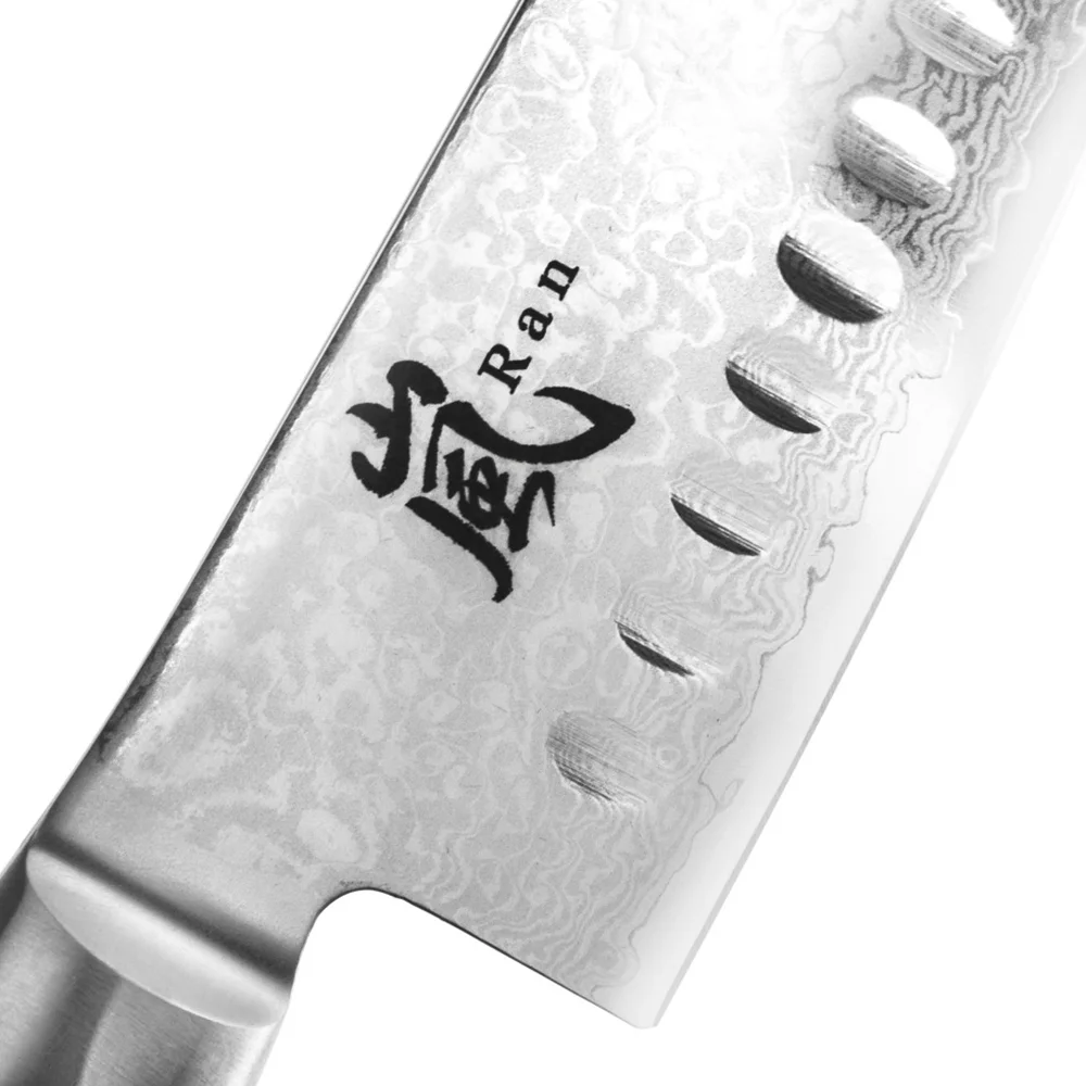 Ніж Сантоку 165 мм дамаська сталь, серія RAN Yaxell 36001G - Фото 4 Ніж Сантоку 165 мм дамаська сталь, серія RAN Yaxell 36001G