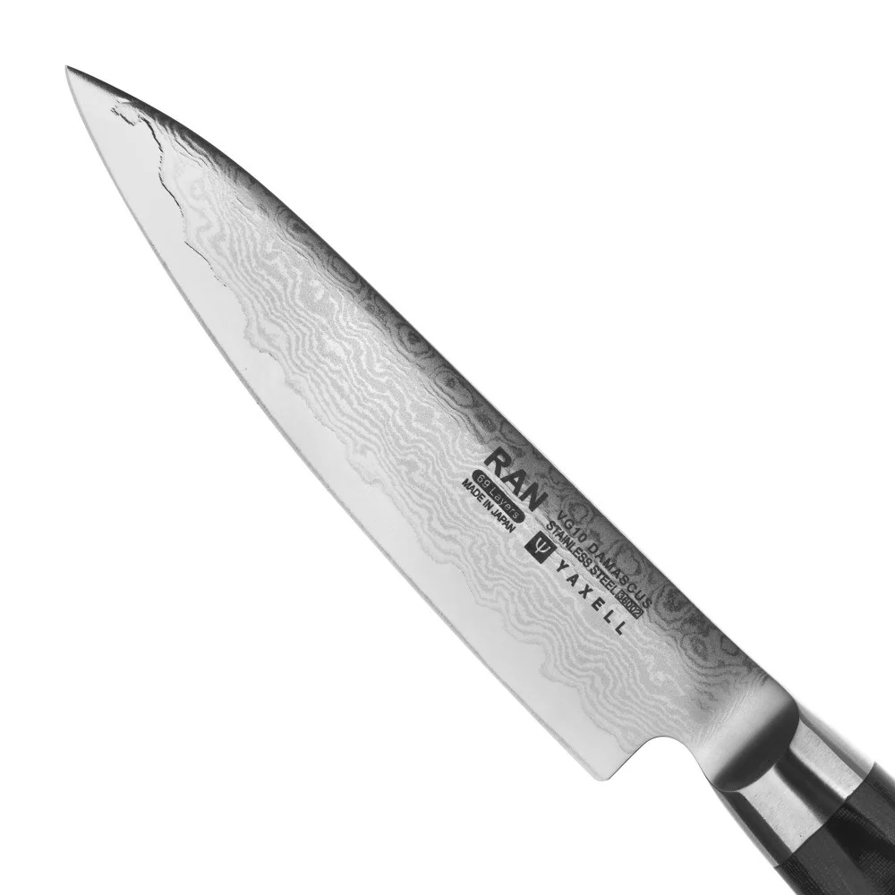 Кухонний ніж 120 мм дамаська сталь, серія RAN Yaxell 36002 - Фото 2 Кухонний ніж 120 мм дамаська сталь, серія RAN Yaxell 36002
