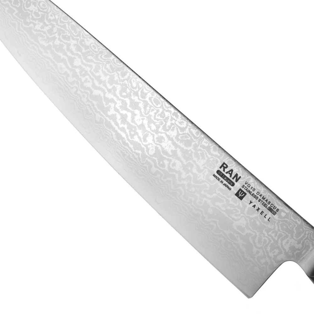 Поварской шеф-нож 255 мм дамасская сталь, серия RAN Yaxell 36010ВП - Фото 2 Поварской шеф-нож 255 мм дамасская сталь, серия RAN Yaxell 36010ВП